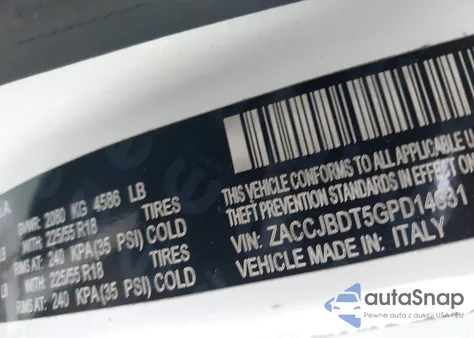 2016 Jeep Renegade Limited from USA, damaged, VIN ZACCJBDT5GPD14631